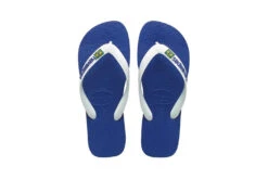 Havaianas Brasil Logo Blauw/wit Unisex