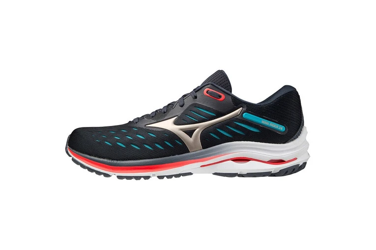 Mizuno Wave Rider 24 Loopschoen Blauw Heren 4 Mizuno Wave Rider 24 Loopschoen Blauw Heren - Afbeelding 2
