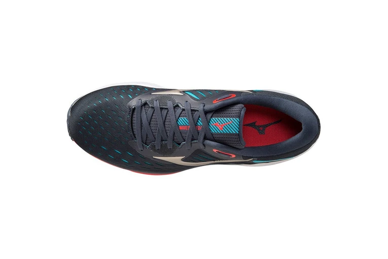 Mizuno Wave Rider 24 Loopschoen Blauw Heren 5 Mizuno Wave Rider 24 Loopschoen Blauw Heren - Afbeelding 3