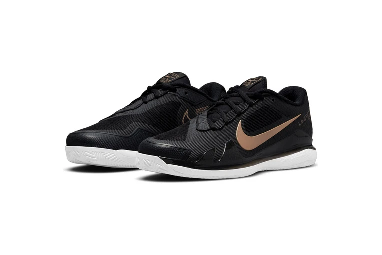NikeCourt Air Zoom Vapor Pro Clay Tennisschoen Zwart/goud Dames 5 NikeCourt Air Zoom Vapor Pro Clay Tennisschoen Zwart/goud Dames - Afbeelding 3
