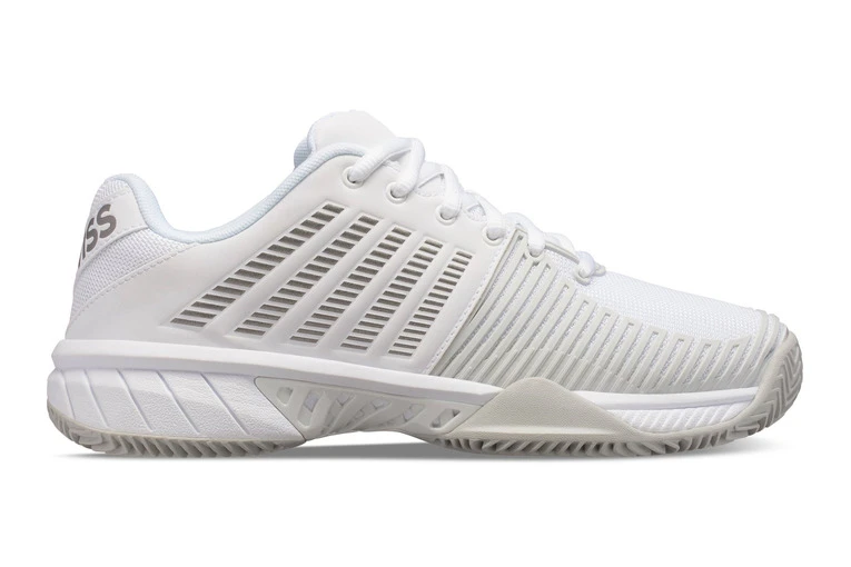 K-Swiss Express Light 2 HB Tennisschoen Wit/grijs Dames 3 K-Swiss Express Light 2 HB Tennisschoen Wit/grijs Dames