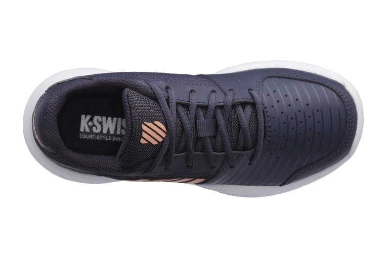 K-Swiss K.Swiss Court Express Omni Tennisschoen Graystone/peach Nectar KIDS 5 K-Swiss K.Swiss Court Express Omni Tennisschoen Graystone/peach Nectar KIDS - Afbeelding 3