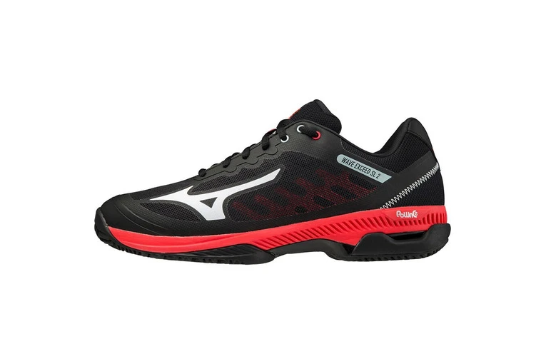 Mizuno Wave Exceed SL 2 CC Tennisschoen Zwart/rood Heren 4 Mizuno Wave Exceed SL 2 CC Tennisschoen Zwart/rood Heren - Afbeelding 2
