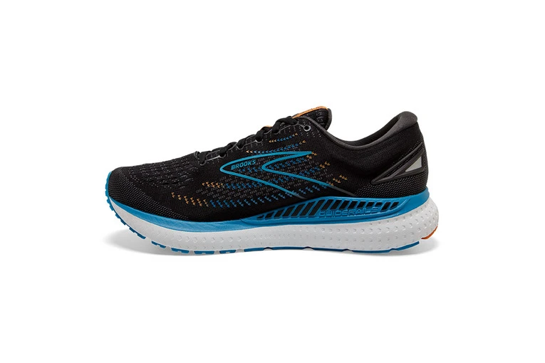 Brooks Glycerin GTS 19 Loopschoen Zwart/blauw/oranje Heren 4 Brooks Glycerin GTS 19 Loopschoen Zwart/blauw/oranje Heren - Afbeelding 2