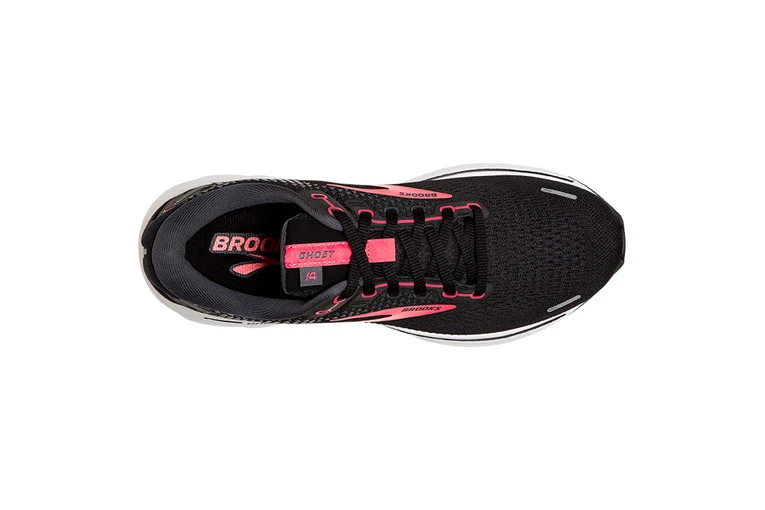 Brooks Ghost 14 Loopschoen Zwart/coral Dames 6 Brooks Ghost 14 Loopschoen Zwart/coral Dames - Afbeelding 4