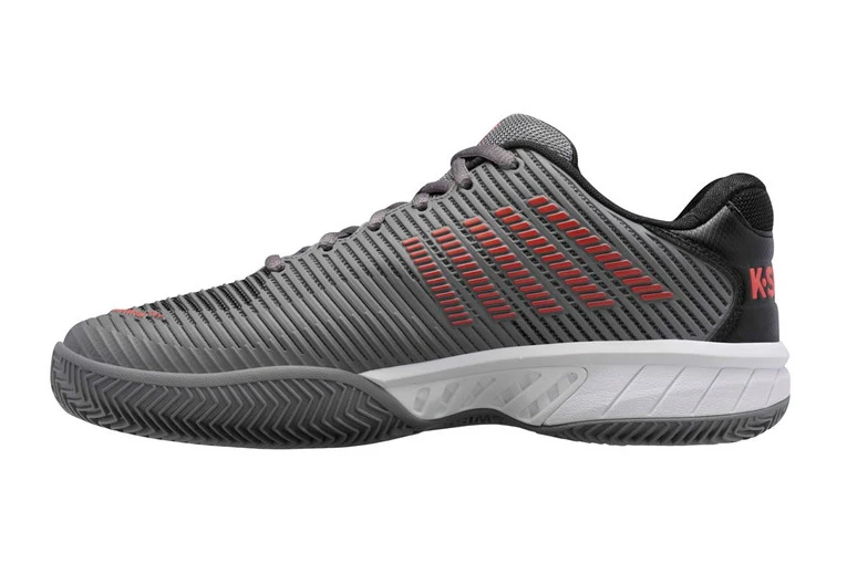 K-Swiss Hypercourt Express 2 HB Tennisschoen Grijs/spicy Oranje Heren 4 K-Swiss Hypercourt Express 2 HB Tennisschoen Grijs/spicy Oranje Heren - Afbeelding 2