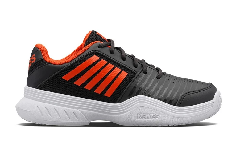 K-Swiss K.Swiss Court Express Omni Tennisschoen Zwart/spicy Oranje KIDS 3 K-Swiss K.Swiss Court Express Omni Tennisschoen Zwart/spicy Oranje KIDS