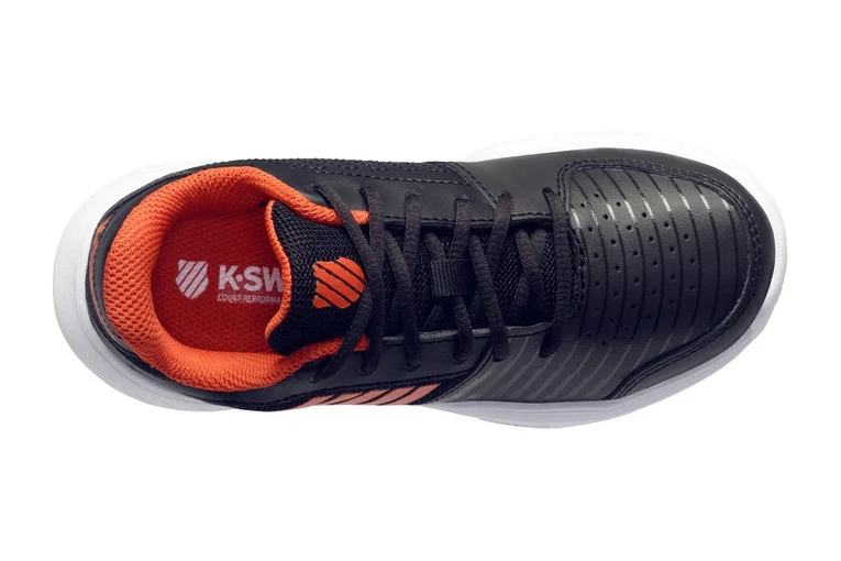 K-Swiss K.Swiss Court Express Omni Tennisschoen Zwart/spicy Oranje KIDS 5 K-Swiss K.Swiss Court Express Omni Tennisschoen Zwart/spicy Oranje KIDS - Afbeelding 3