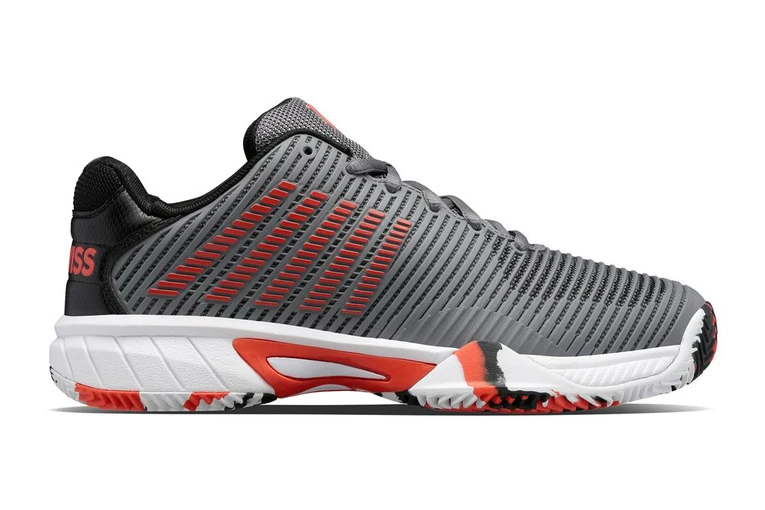 K-Swiss K.Swiss Hypercourt Express 2 HB Tennisschoen Grijs/spicy Oranje KIDS 3 K-Swiss K.Swiss Hypercourt Express 2 HB Tennisschoen Grijs/spicy Oranje KIDS