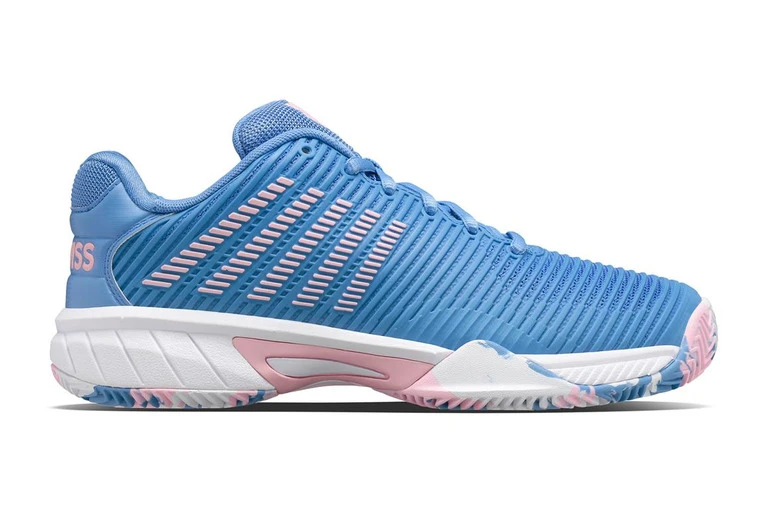 K-Swiss K.Swiss Hypercourt Express 2 HB Tennisschoen Silver Lake Blue/roze KIDS 3 K-Swiss K.Swiss Hypercourt Express 2 HB Tennisschoen Silver Lake Blue/roze KIDS