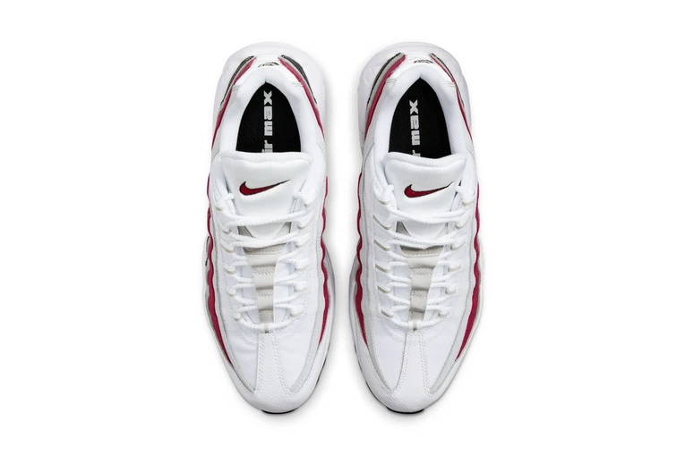 Nike Air Max 95 Sneaker Wit/grijs/rood/zwart Heren 6 Nike Air Max 95 Sneaker Wit/grijs/rood/zwart Heren - Afbeelding 4