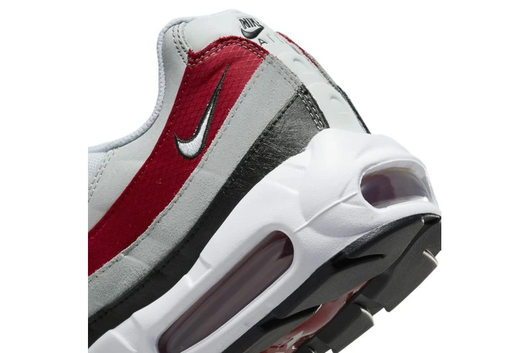 Nike Air Max 95 Sneaker Wit/grijs/rood/zwart Heren 8 Nike Air Max 95 Sneaker Wit/grijs/rood/zwart Heren - Afbeelding 6