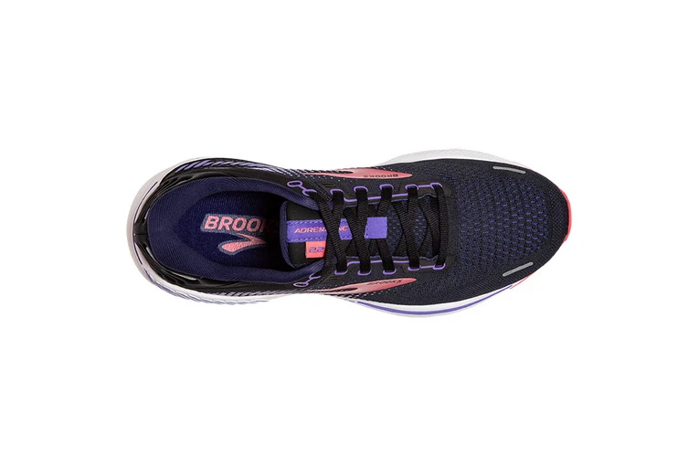Brooks Adrenaline GTS 22 Loopschoen Zwart/paars/koraal Dames 7 Brooks Adrenaline GTS 22 Loopschoen Zwart/paars/koraal Dames - Afbeelding 5