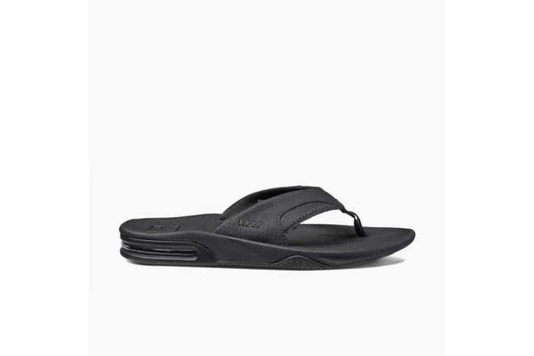 Reef Fanning Teenslippers All Black Heren 4 Reef Fanning Teenslippers All Black Heren - Afbeelding 2
