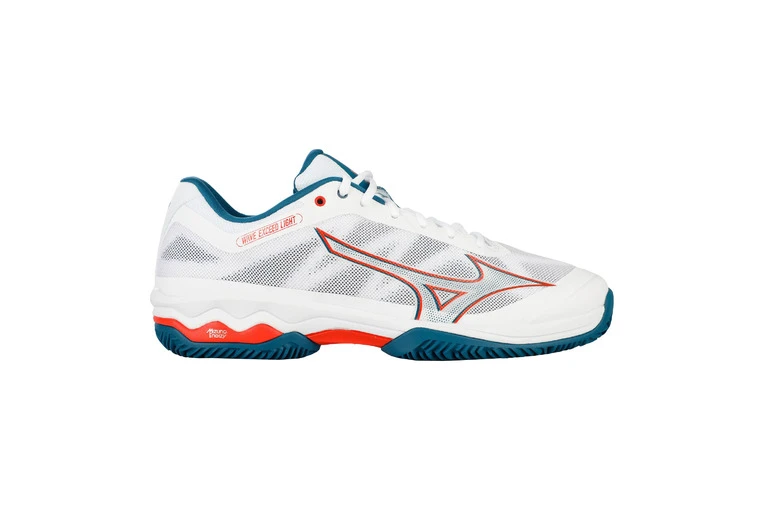 Mizuno Wave Exceed Light Clay Tennisschoen Wit/blauw/oranje Heren 3 Mizuno Wave Exceed Light Clay Tennisschoen Wit/blauw/oranje Heren