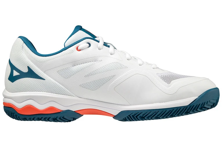 Mizuno Wave Exceed Light Clay Tennisschoen Wit/blauw/oranje Heren 4 Mizuno Wave Exceed Light Clay Tennisschoen Wit/blauw/oranje Heren - Afbeelding 2