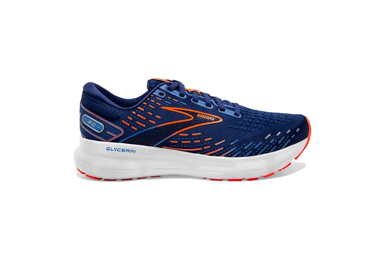 Brooks Glycerin 20 Loopschoen Blue Depth/oranje Heren 3 Brooks Glycerin 20 Loopschoen Blue Depth/oranje Heren
