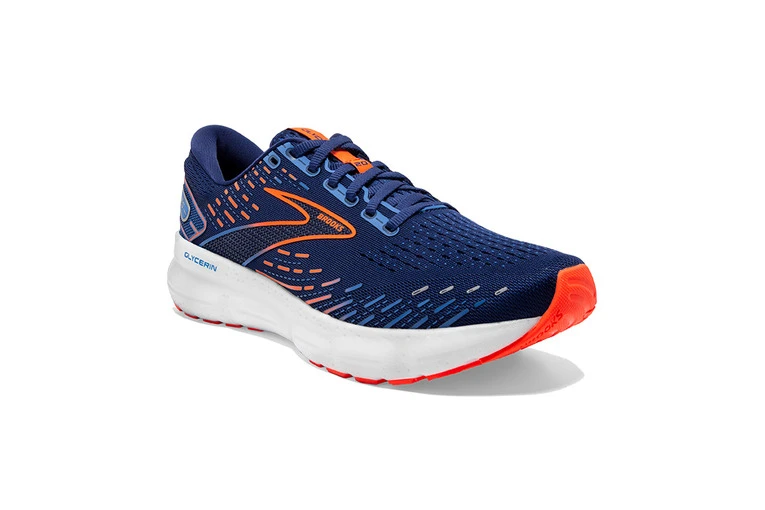 Brooks Glycerin 20 Loopschoen Blue Depth/oranje Heren 5 Brooks Glycerin 20 Loopschoen Blue Depth/oranje Heren - Afbeelding 3