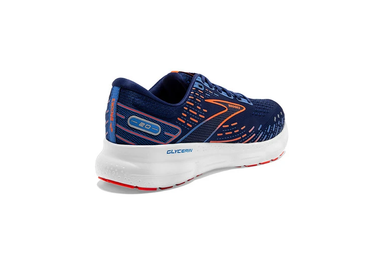 Brooks Glycerin 20 Loopschoen Blue Depth/oranje Heren 6 Brooks Glycerin 20 Loopschoen Blue Depth/oranje Heren - Afbeelding 4