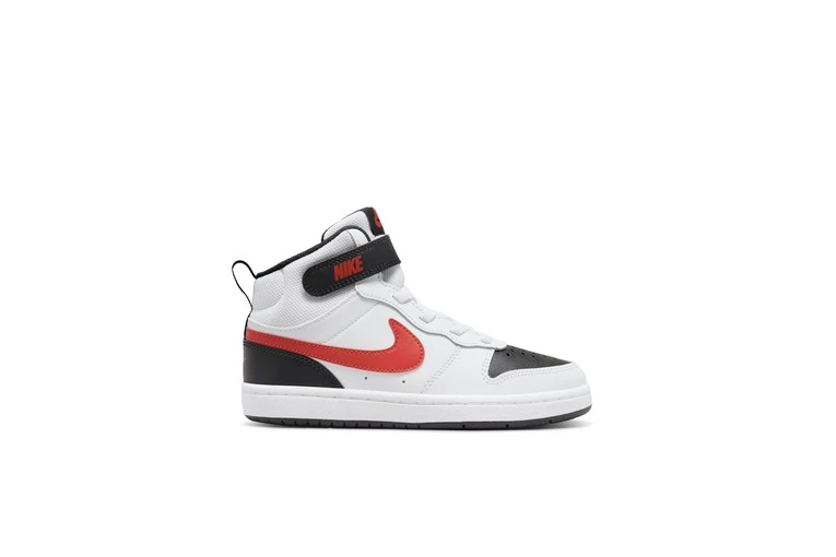 Nike Court Borough Mid 2 Sneakers Wit/zwart/rood KIDS 3 Nike Court Borough Mid 2 Sneakers Wit/zwart/rood KIDS
