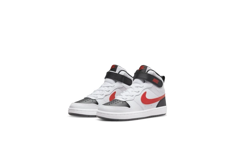 Nike Court Borough Mid 2 Sneakers Wit/zwart/rood KIDS 5 Nike Court Borough Mid 2 Sneakers Wit/zwart/rood KIDS - Afbeelding 3