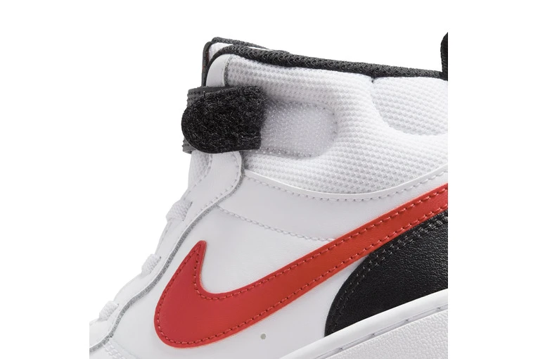 Nike Court Borough Mid 2 Sneakers Wit/zwart/rood KIDS 8 Nike Court Borough Mid 2 Sneakers Wit/zwart/rood KIDS - Afbeelding 6