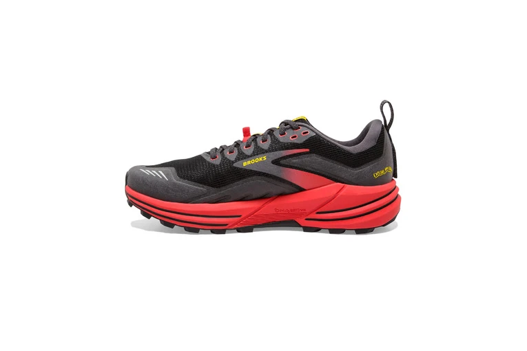 Brooks Cascadia 16 Trailschoenen Black/Fiery Red/Blazing Yellow Heren 4 Brooks Cascadia 16 Trailschoenen Black/Fiery Red/Blazing Yellow Heren - Afbeelding 2