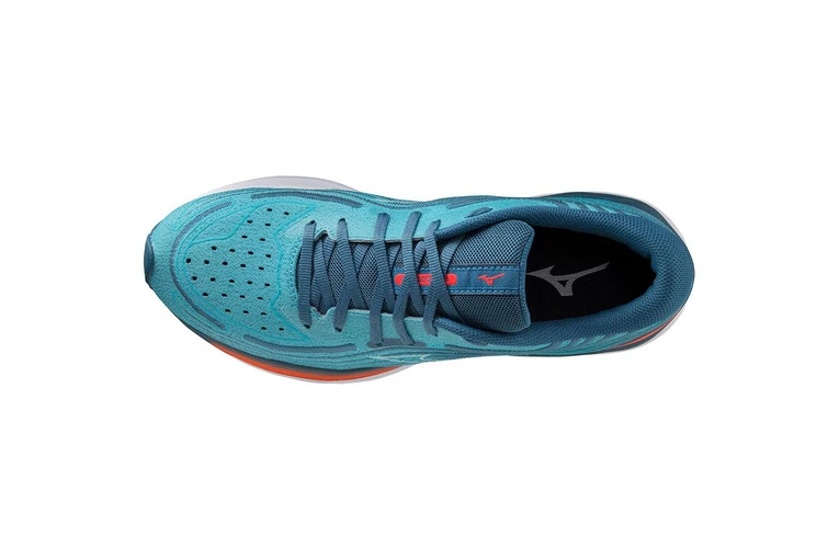 Mizuno WAVE SKYRISE 4 Loopschoenen Blue Ashes/Nimbus Cloud/Soleil Heren 6 Mizuno WAVE SKYRISE 4 Loopschoenen Blue Ashes/Nimbus Cloud/Soleil Heren - Afbeelding 4