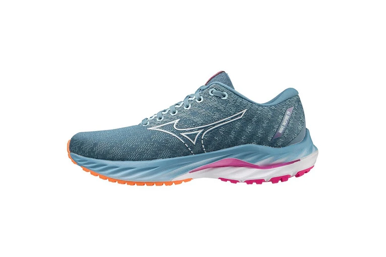 Mizuno Wave Inspire 19 Loopschoenen Provincial Blue/White/807 C Dames 4 Mizuno Wave Inspire 19 Loopschoenen Provincial Blue/White/807 C Dames - Afbeelding 2