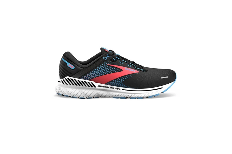 Brooks Adrenaline GTS 22 Loopschoenen Black/Lake Blue/Coral Dames 3 Brooks Adrenaline GTS 22 Loopschoenen Black/Lake Blue/Coral Dames