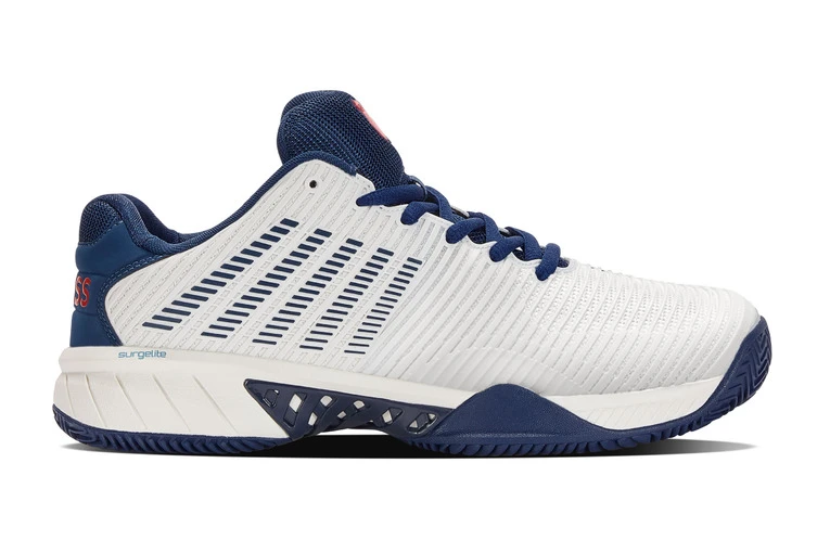 K-Swiss Hypercourt Express 2 HB Tennisschoen Wit/opal Blauw Heren 3 K-Swiss Hypercourt Express 2 HB Tennisschoen Wit/opal Blauw Heren