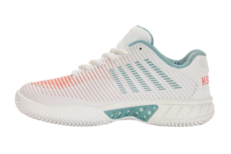 K-Swiss Hypercourt Express 2 HB Tennisschoen Wit/nile Blauw/desert Flower Dames 4 K-Swiss Hypercourt Express 2 HB Tennisschoen Wit/nile Blauw/desert Flower Dames - Afbeelding 2
