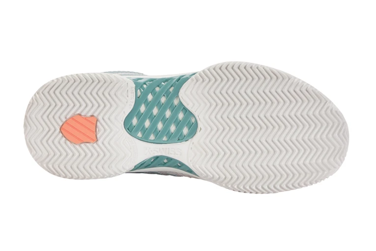 K-Swiss Hypercourt Express 2 HB Tennisschoen Wit/nile Blauw/desert Flower Dames 7 K-Swiss Hypercourt Express 2 HB Tennisschoen Wit/nile Blauw/desert Flower Dames - Afbeelding 5