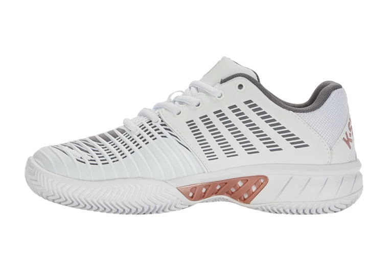 K-Swiss Express Light 3 HB Tennisschoen Wit/grijs/ros? Goud Dames 4 K-Swiss Express Light 3 HB Tennisschoen Wit/grijs/ros? Goud Dames - Afbeelding 2