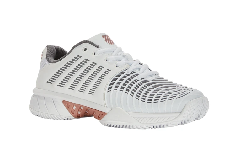 K-Swiss Express Light 3 HB Tennisschoen Wit/grijs/ros? Goud Dames 5 K-Swiss Express Light 3 HB Tennisschoen Wit/grijs/ros? Goud Dames - Afbeelding 3