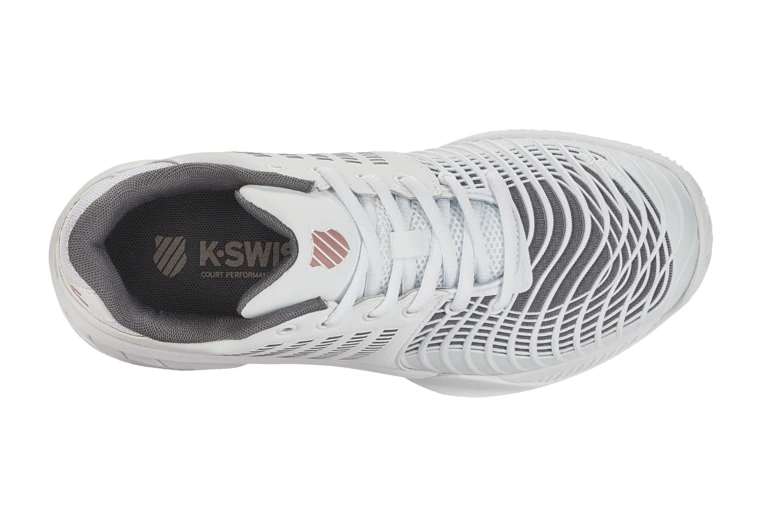 K-Swiss Express Light 3 HB Tennisschoen Wit/grijs/ros? Goud Dames 6 K-Swiss Express Light 3 HB Tennisschoen Wit/grijs/ros? Goud Dames - Afbeelding 4