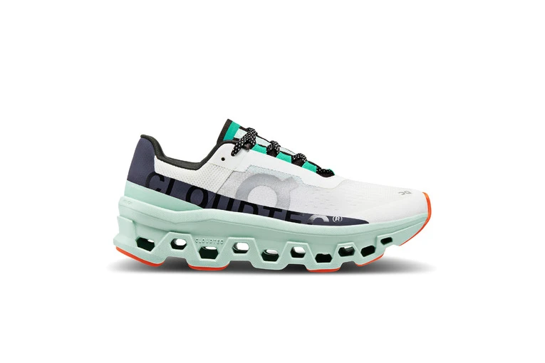 On Cloudmonster Loopschoenen Undyed-White/Creek Dames 3 On Cloudmonster Loopschoenen Undyed-White/Creek Dames