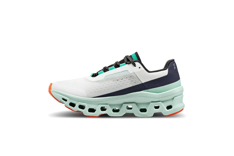 On Cloudmonster Loopschoenen Undyed-White/Creek Dames 4 On Cloudmonster Loopschoenen Undyed-White/Creek Dames - Afbeelding 2