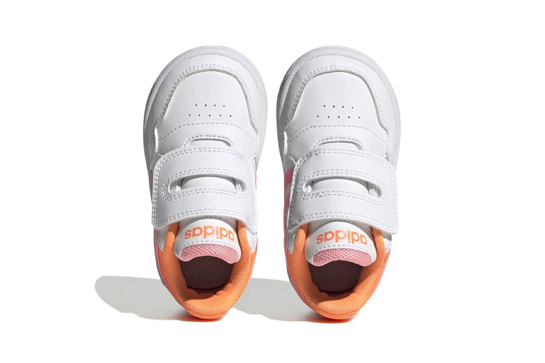 Adidas Hoops 3.0 Sneaker Wit/roze/oranje Baby & Peuter 6 Adidas Hoops 3.0 Sneaker Wit/roze/oranje Baby & Peuter - Afbeelding 4