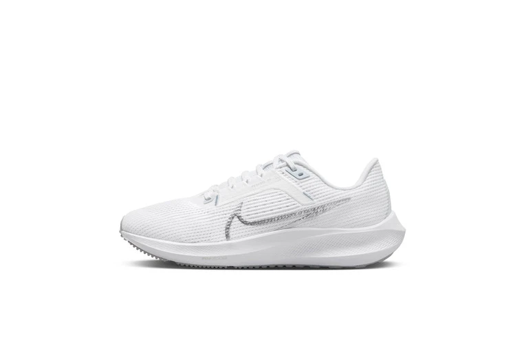 Nike Pegasus 40 Loopschoenen Wit/Pure Platinum/Metallic Silver Dames 4 Nike Pegasus 40 Loopschoenen Wit/Pure Platinum/Metallic Silver Dames - Afbeelding 2