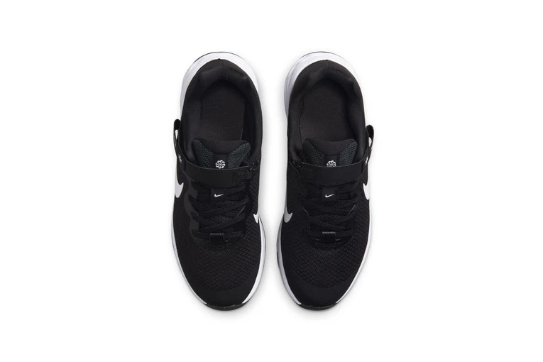 Nike Revolution 6 FlyEase Loopschoenen Zwart/Dark Smoke Grey/Wit KIDS 7 Nike Revolution 6 FlyEase Loopschoenen Zwart/Dark Smoke Grey/Wit KIDS - Afbeelding 5